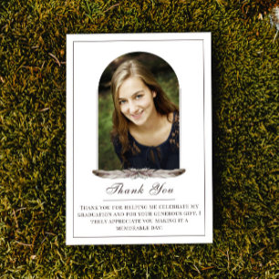 Merci de graduation photo du cadre de plume Boho