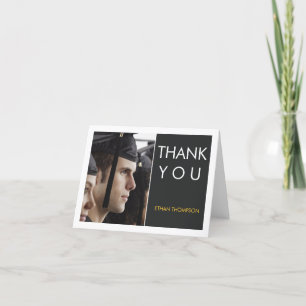 Merci de graduation photo en bloc moderne Black Go
