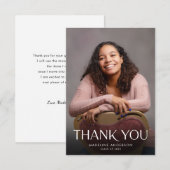 Merci de graduation photo minimaliste moderne (Devant / Derrière)