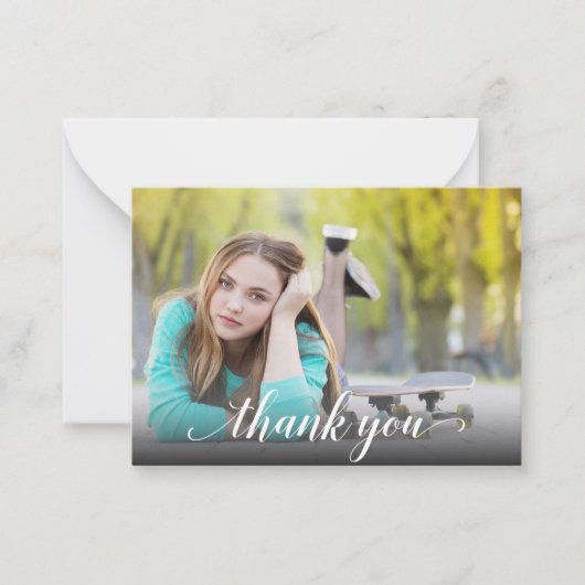 Merci de graduation photo Petite carte de note (Devant)