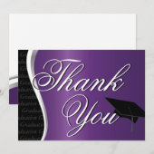 Merci de graduation violet et noir (Devant / Derrière)