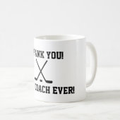 Merci de hockey entraîneur tasse à café (Devant droit)
