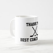 Merci de hockey entraîneur tasse à café (Devant gauche)