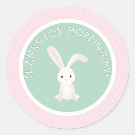 Merci de Hopping by ! Sticker Merci Bunny (Devant)