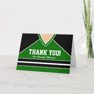 Merci de Jersey de hockey noir/vert
