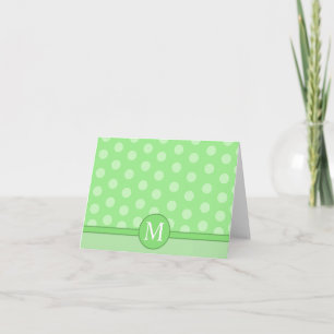 Merci de la carte à points vert clair moderne