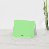 Merci de la carte à points vert clair moderne (Dos)