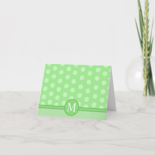 Merci de la carte à points vert clair moderne (Devant)