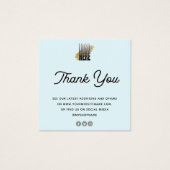 Merci de la carte de bijouterie avec logo bleu (Devant)