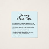 Merci de la carte de bijouterie avec logo bleu (Dos)