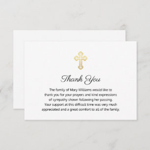 Merci de la Croix d'or commémorative funéraire rel