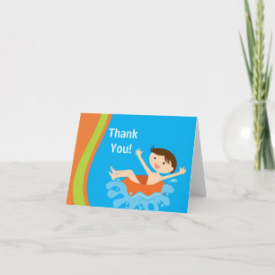 Merci de la fête de la piscine des petits garçons