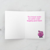 Merci de la fête de naissance du cochon mignon (Intérieur)