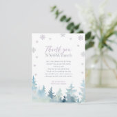 Merci de la fête photo d'hiver violet et argent (Debout devant)