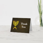 Merci de la flamme de Menorah<br><div class="desc">Un carte de remerciements pour accompagner les invitations Bar/Bat mitzvah avec le même design.</div>