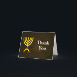 Merci de la flamme de Menorah<br><div class="desc">Un carte de remerciements pour accompagner les invitations Bar/Bat mitzvah avec le même design.</div>