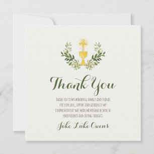 Merci de la première communion plat