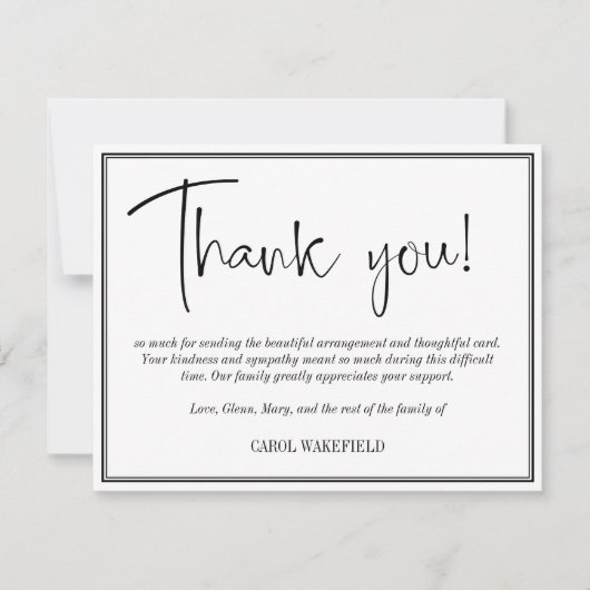 Merci de la sympathie noire blanche (Devant)