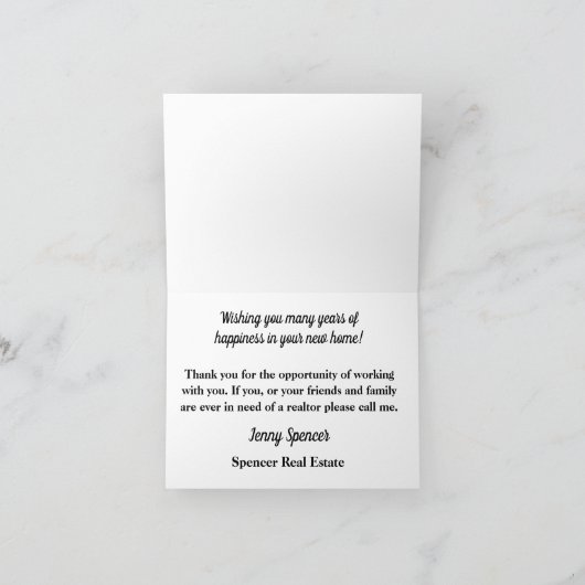 Merci de l'agent immobilier (Intérieur)