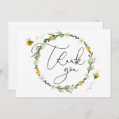 Merci de l'Baby shower des abeilles (Devant / Derrière)