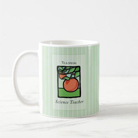 Merci de l'enseignant de science, Mug cadeau, Pomm (Gauche)
