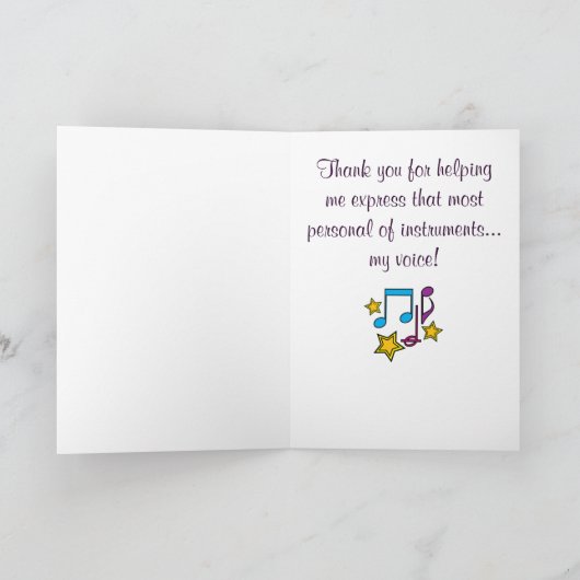 Merci de l'enseignant vocal (Intérieur)