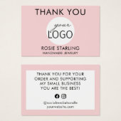 Merci de logo Pale Blue Jewelry pour votre (Devant & derrière)