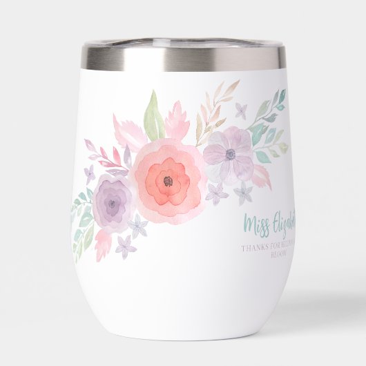 Merci De M'Aider À Bloom Water Bottle (Arrière)