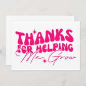 Merci De M'Aider À Croître La Carte (Devant / Derrière)