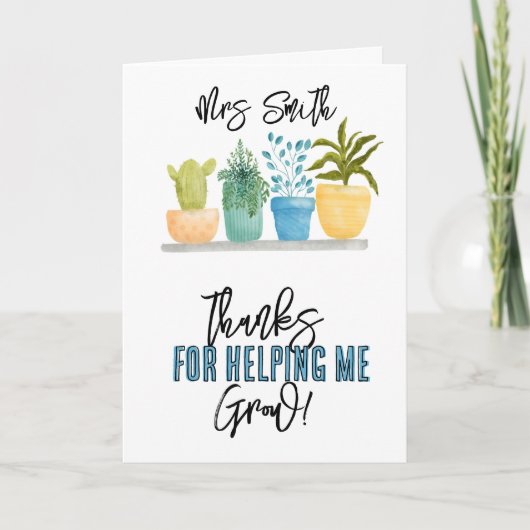 Merci de m'aider à faire pousser la carte (Devant)