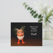 Merci de m'aider à grandir, Carte postale Papa (Debout devant)