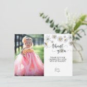 Merci de marguerite - Carte photo blanc (Debout devant)