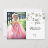 Merci de marguerite - Carte photo blanc (Devant)