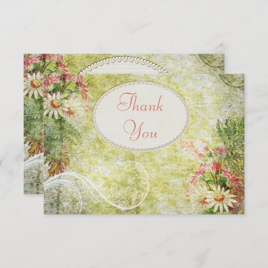 Merci de marguerite chic minable et de fleurs (Devant / Derrière)