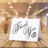 Merci de Mariage à anneaux diamant blanc et noir