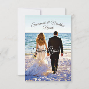 Merci de Mariage à fleurs en bois unique