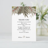 Merci de Mariage botanique coupé (Debout devant)