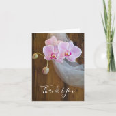 Merci de Mariage campagnard rustique orchidée élég (Devant)