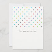 Merci de Mariage Confetti Polka coloré (Dos)