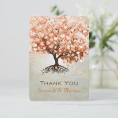 Merci de Mariage Coral Heart Leaf Tree (Debout devant)