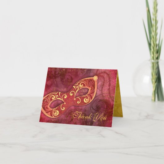 Merci de mariage de Bourgogne de masque de boule (Devant)