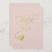 Merci de mariage de calligraphie d'effet de relief (Devant / Derrière)