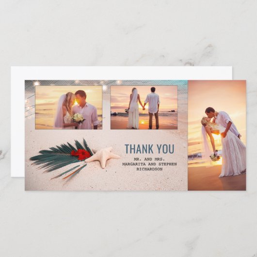 Merci de mariage de destination (Devant / Derrière)