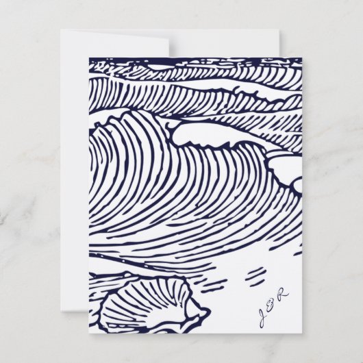 Merci de mariage de destination plage (Dos)