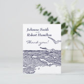 Merci de mariage de destination plage (Debout devant)