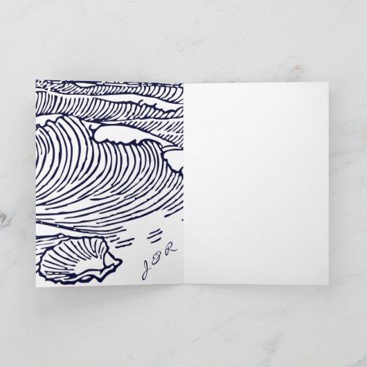 Merci de mariage de destination plage (Intérieur)