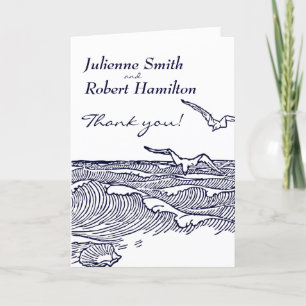 Merci de mariage de destination plage