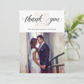 Merci de Mariage de diamant géométrique moderne (Debout devant)