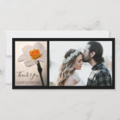 Merci de Mariage de jonquille à ressort blanc (Devant)