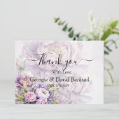 Merci de Mariage de Lavande d'aquarelle (Debout devant)